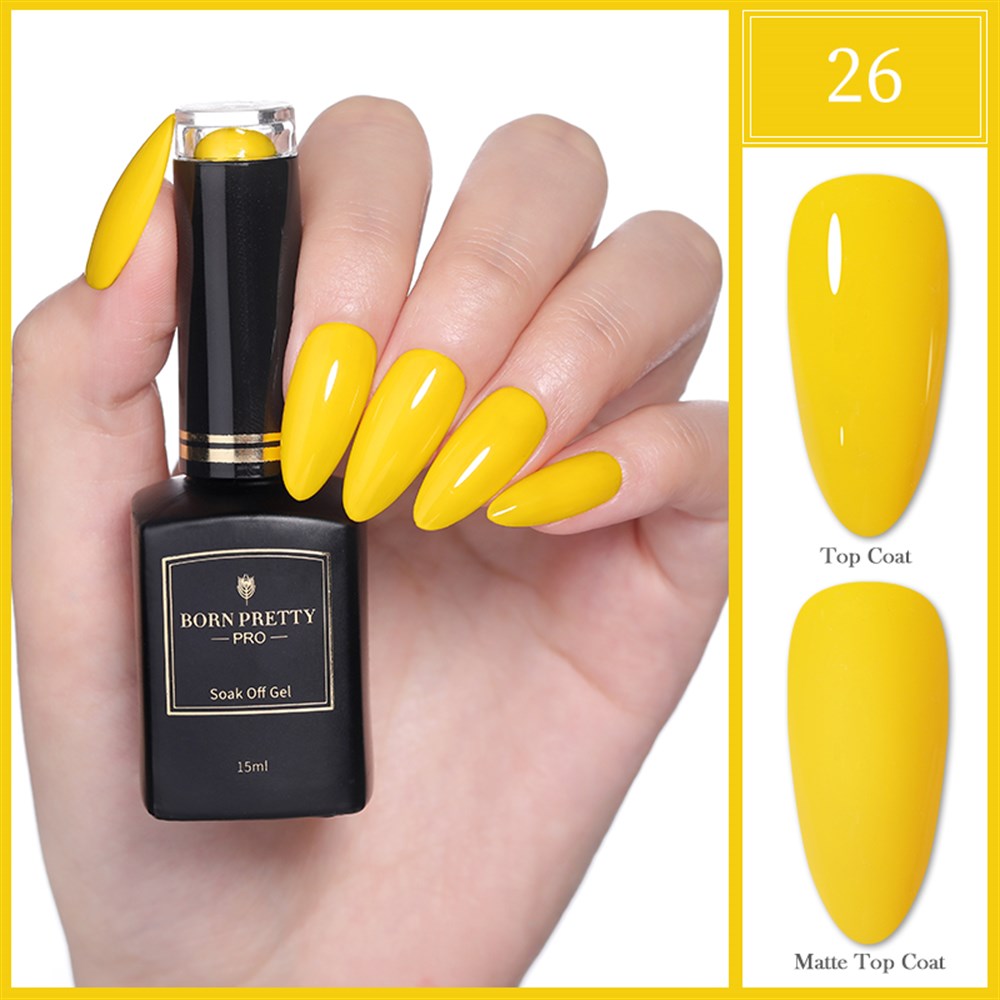 BORN PRETTY PRO BLACK GOLD SERİSİ 15 ML KALICI OJE 26