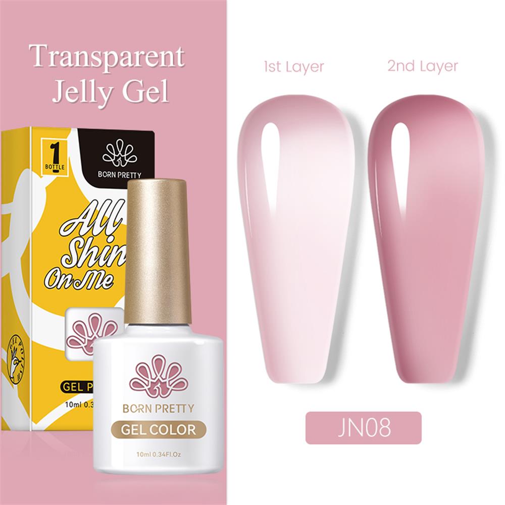 BORN PRETTY PRO JELLY NUDE GEL  10 ML YARI SAYDAM  KALICI OJE JN08