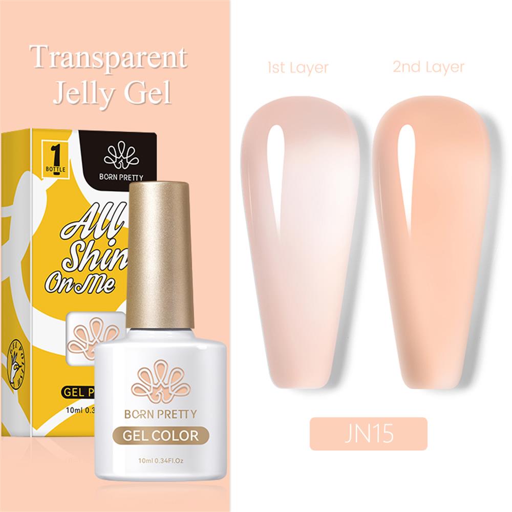 BORN PRETTY PRO JELLY NUDE GEL  10 ML YARI SAYDAM  KALICI OJE JN15