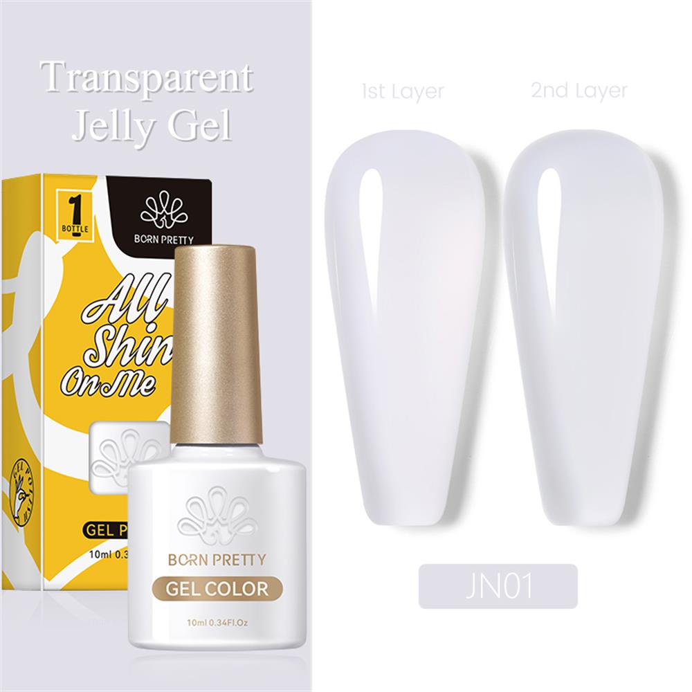 BORN PRETTY PRO JELLY NUDE GEL  10 ML YARI SAYDAM  KALICI OJE JN01