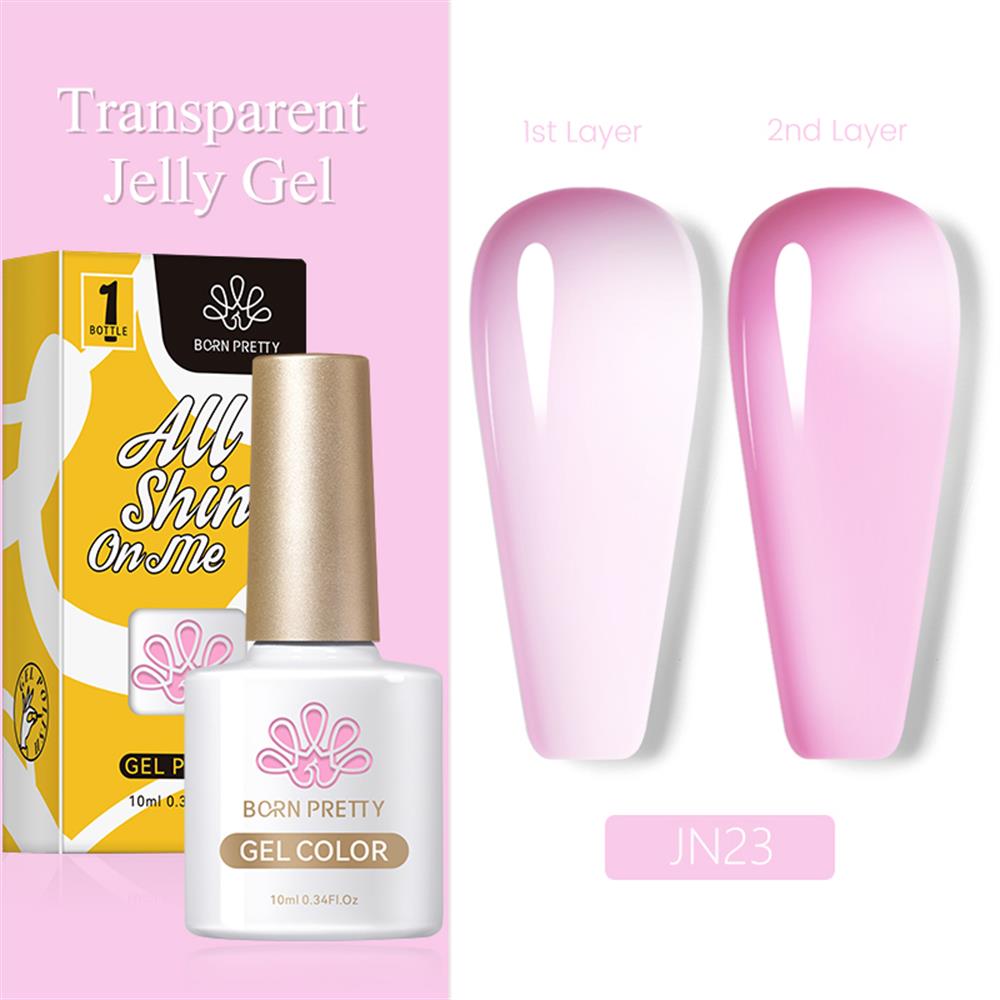 BORN PRETTY PRO JELLY NUDE GEL  10 ML YARI SAYDAM  KALICI OJE JN23