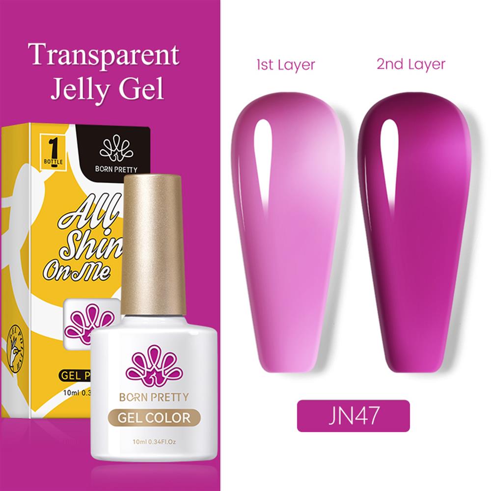 BORN PRETTY PRO JELLY NUDE GEL  10 ML YARI SAYDAM  KALICI OJE JN47