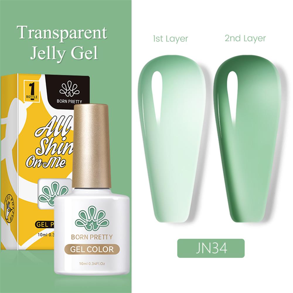 BORN PRETTY PRO JELLY NUDE GEL  10 ML YARI SAYDAM  KALICI OJE JN34