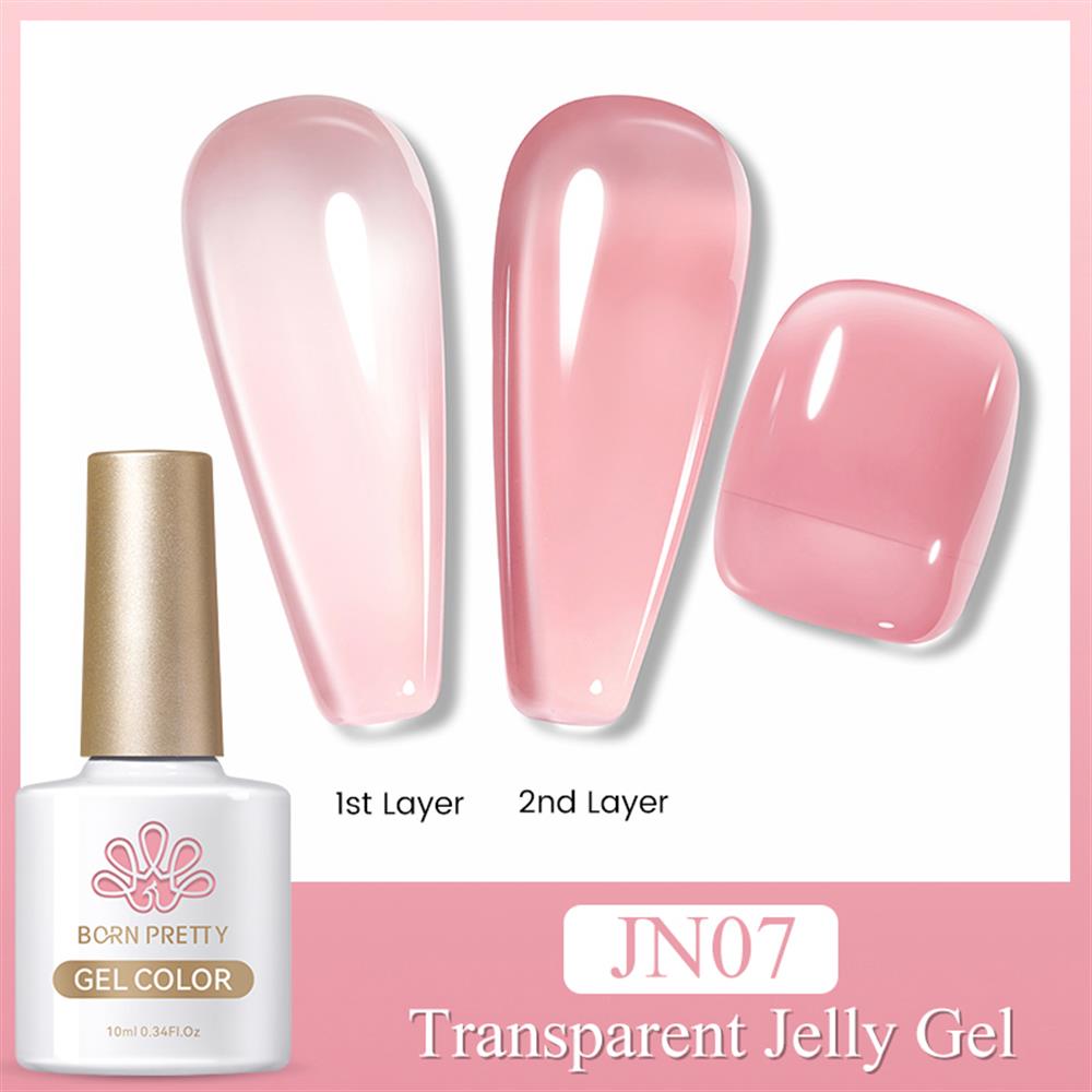 BORN PRETTY PRO JELLY NUDE GEL  10 ML YARI SAYDAM  KALICI OJE JN07