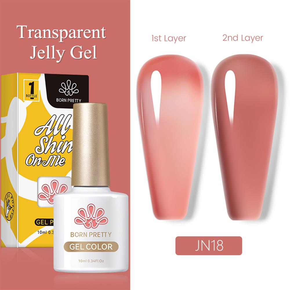 BORN PRETTY PRO JELLY NUDE GEL  10 ML YARI SAYDAM  KALICI OJE JN18