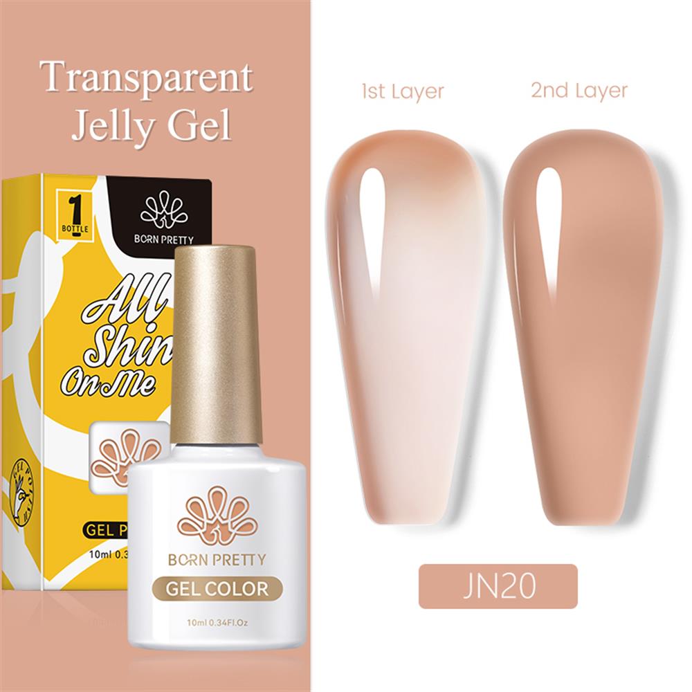 BORN PRETTY PRO JELLY NUDE GEL  10 ML YARI SAYDAM  KALICI OJE JN20