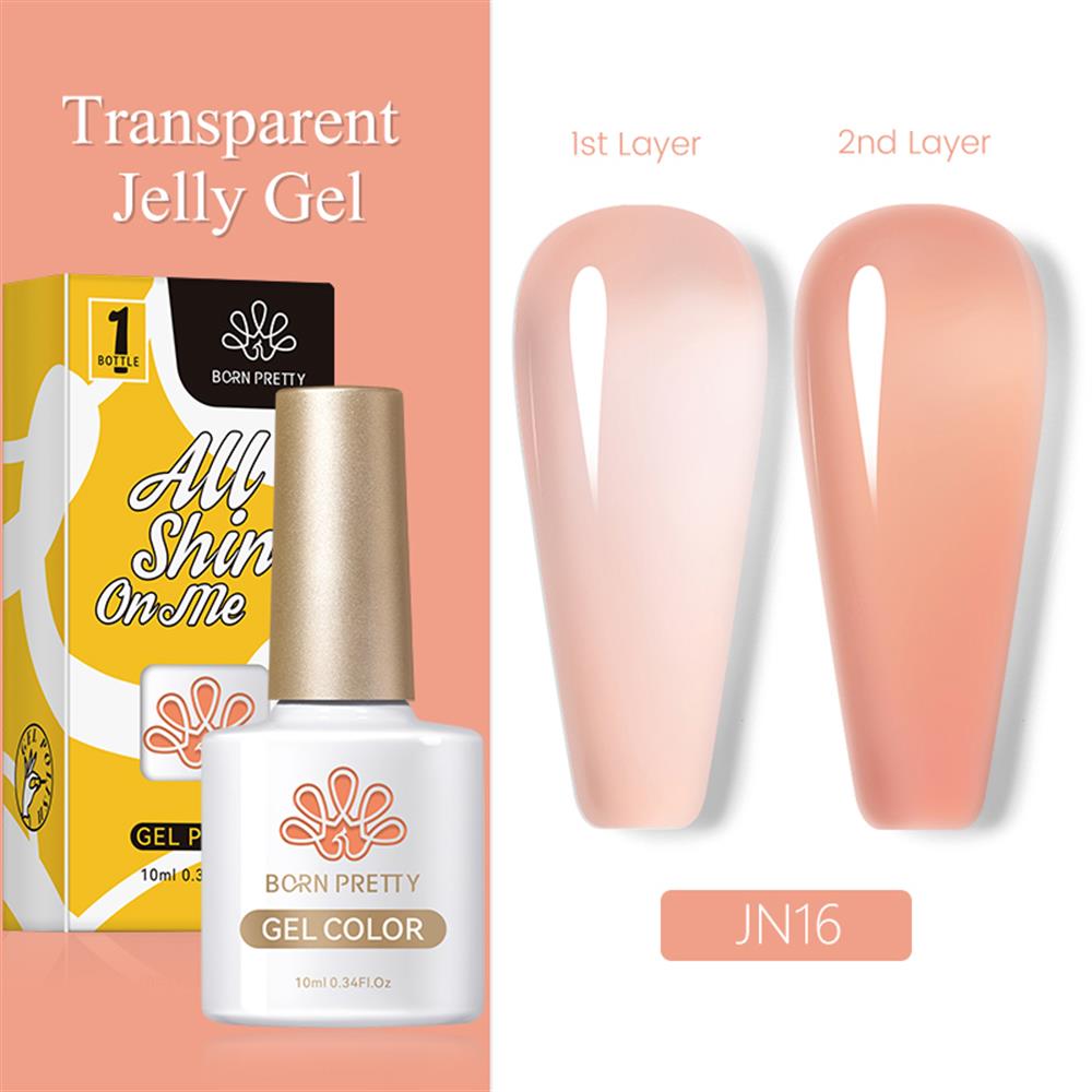 BORN PRETTY PRO JELLY NUDE GEL  10 ML YARI SAYDAM  KALICI OJE JN16
