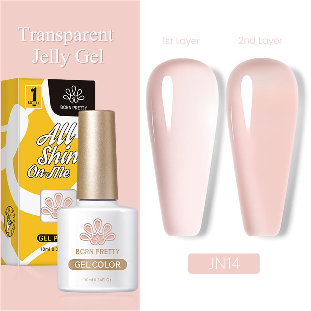 BORN PRETTY PRO JELLY NUDE GEL  10 ML YARI SAYDAM  KALICI OJE JN14