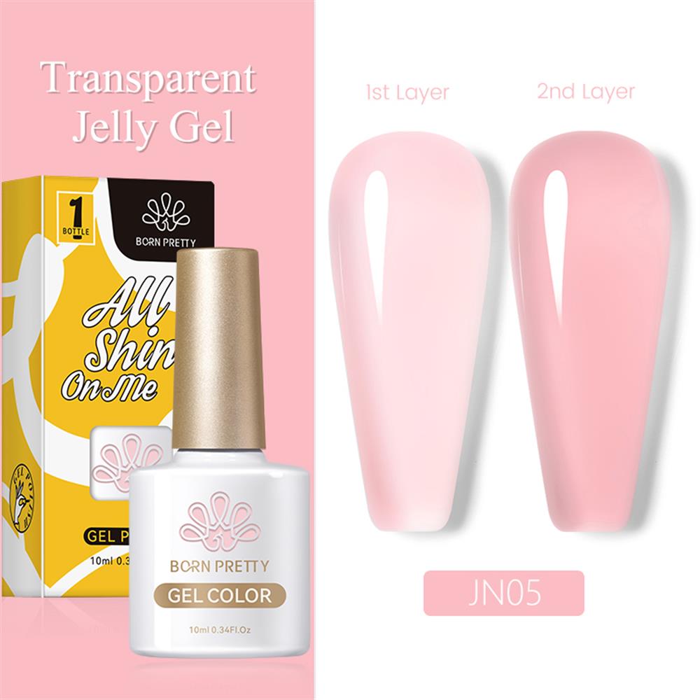 BORN PRETTY PRO JELLY NUDE GEL  10 ML YARI SAYDAM  KALICI OJE JN05