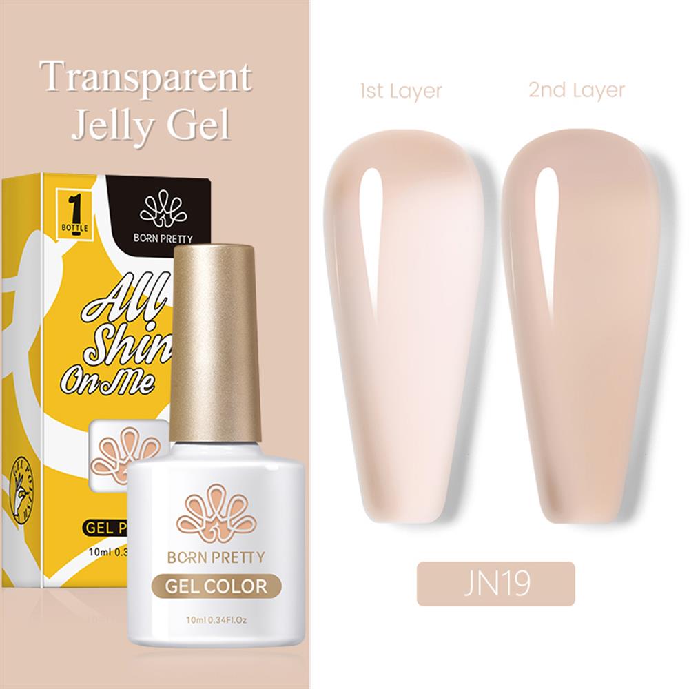 BORN PRETTY PRO JELLY NUDE GEL  10 ML YARI SAYDAM  KALICI OJE JN19