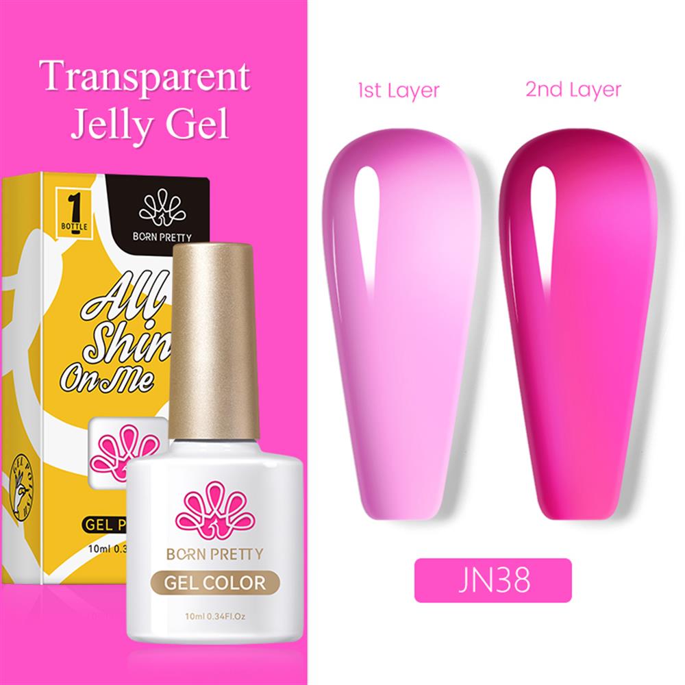 BORN PRETTY PRO JELLY NUDE GEL  10 ML YARI SAYDAM  KALICI OJE JN38