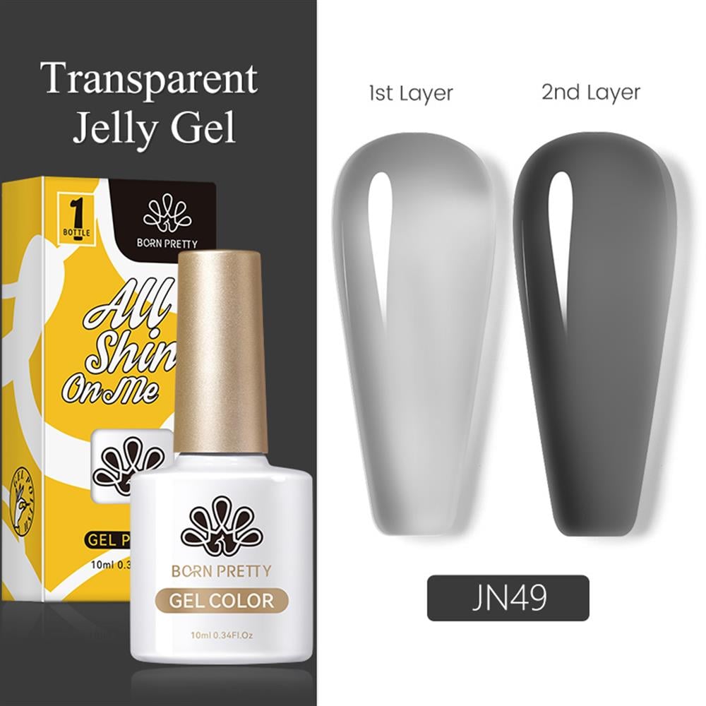 BORN PRETTY PRO JELLY NUDE GEL  10 ML YARI SAYDAM  KALICI OJE JN49