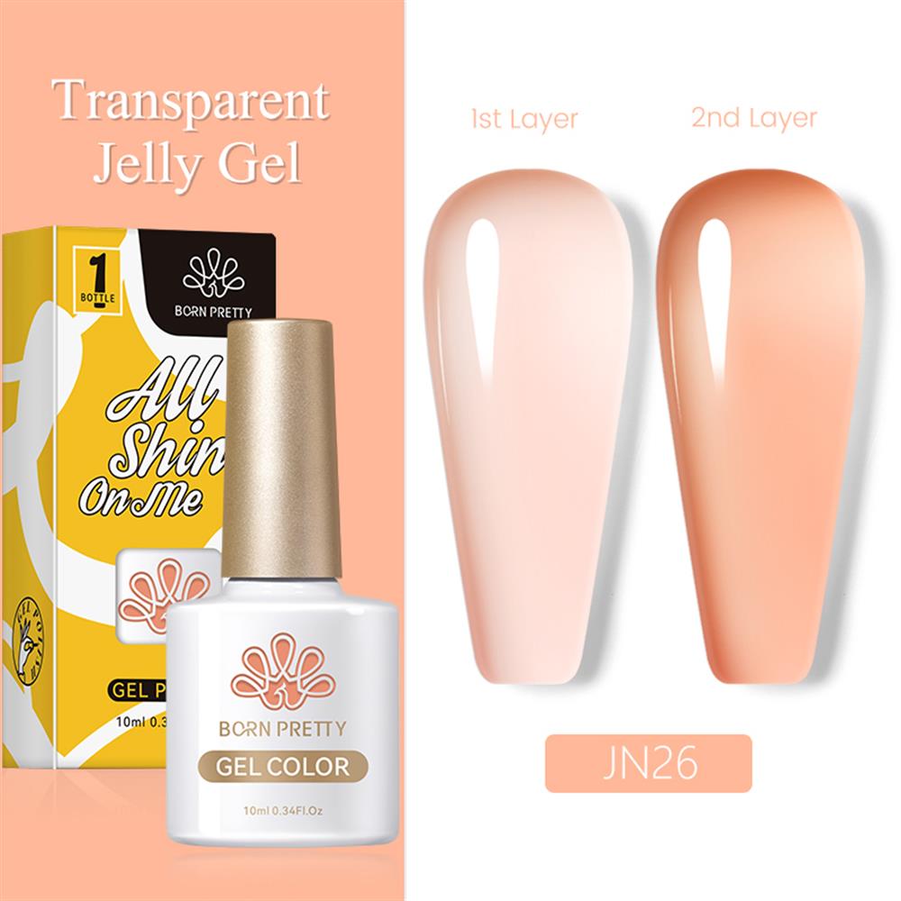 BORN PRETTY PRO JELLY NUDE GEL  10 ML YARI SAYDAM  KALICI OJE JN26