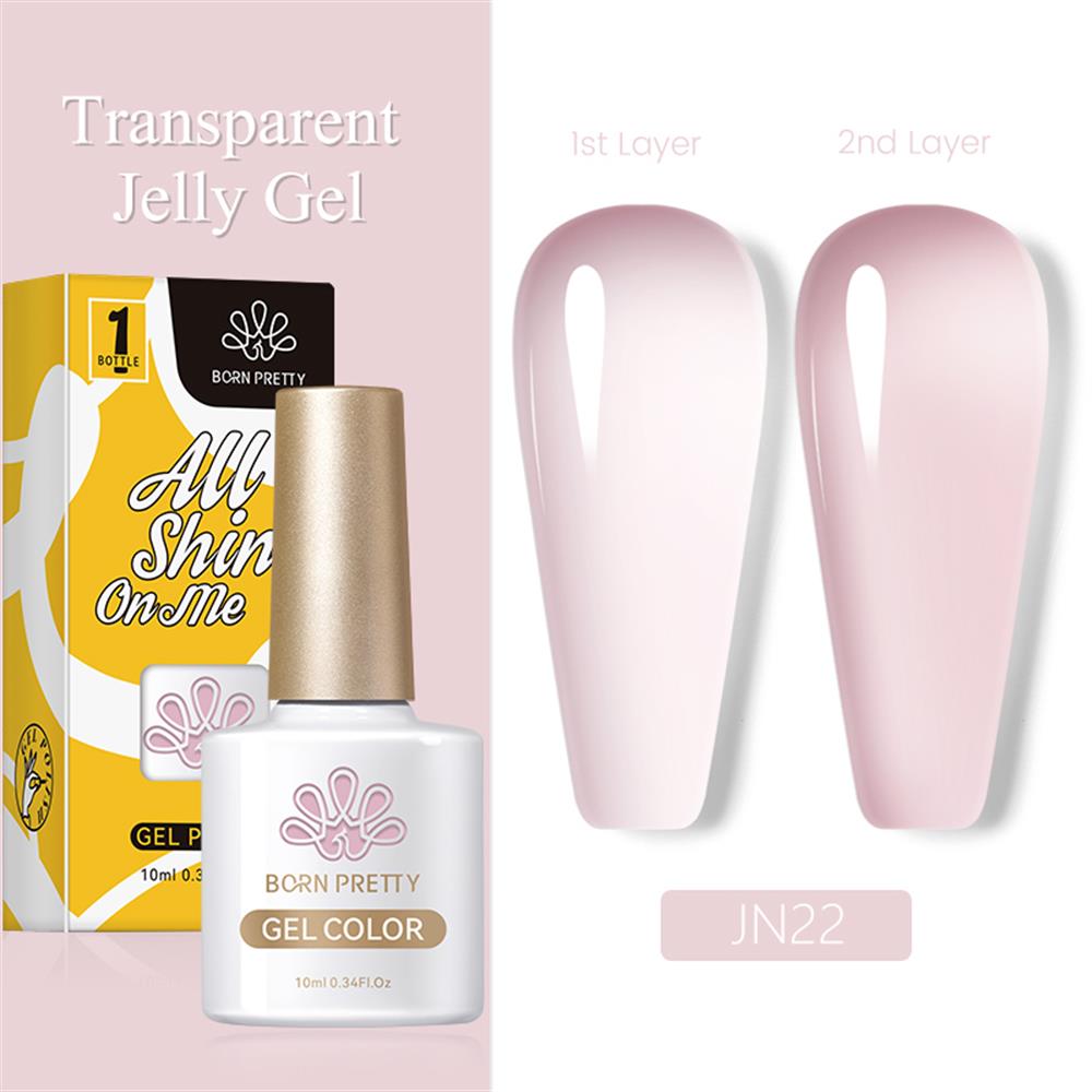 BORN PRETTY PRO JELLY NUDE GEL  10 ML YARI SAYDAM  KALICI OJE JN22
