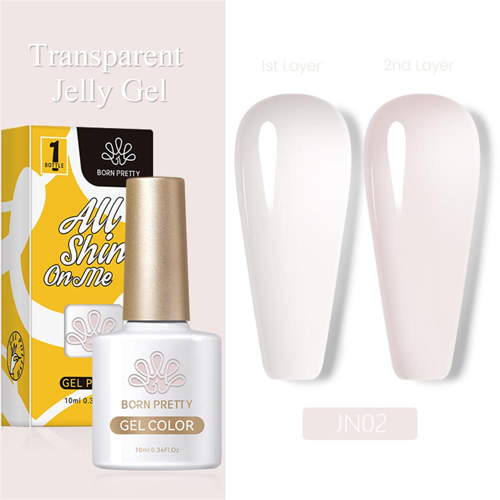 BORN PRETTY PRO JELLY NUDE GEL  10 ML YARI SAYDAM  KALICI OJE JN02
