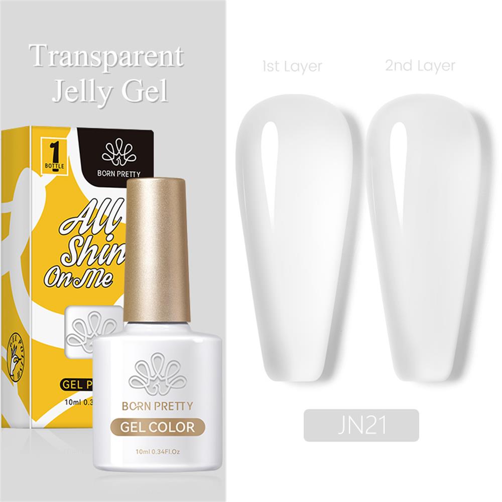 BORN PRETTY PRO JELLY NUDE GEL  10 ML YARI SAYDAM  KALICI OJE JN21
