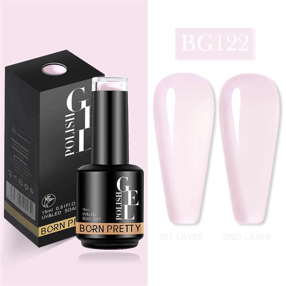 BORN PRETTY PRO JELLY NUDE GEL  15 ML YARI SAYDAM  KALICI OJE BG122