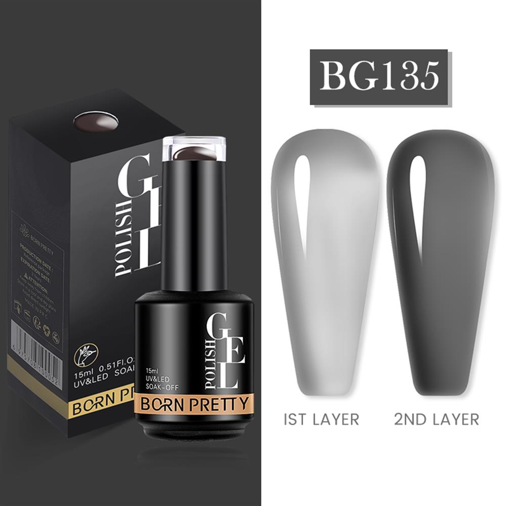 BORN PRETTY PRO JELLY NUDE GEL  15 ML YARI SAYDAM  KALICI OJE BG135