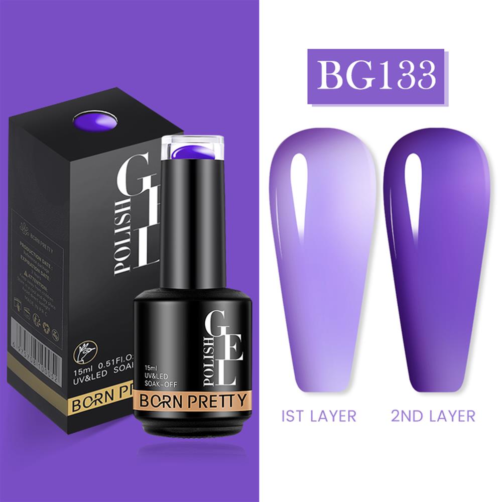 BORN PRETTY PRO JELLY NUDE GEL  15 ML YARI SAYDAM  KALICI OJE BG133