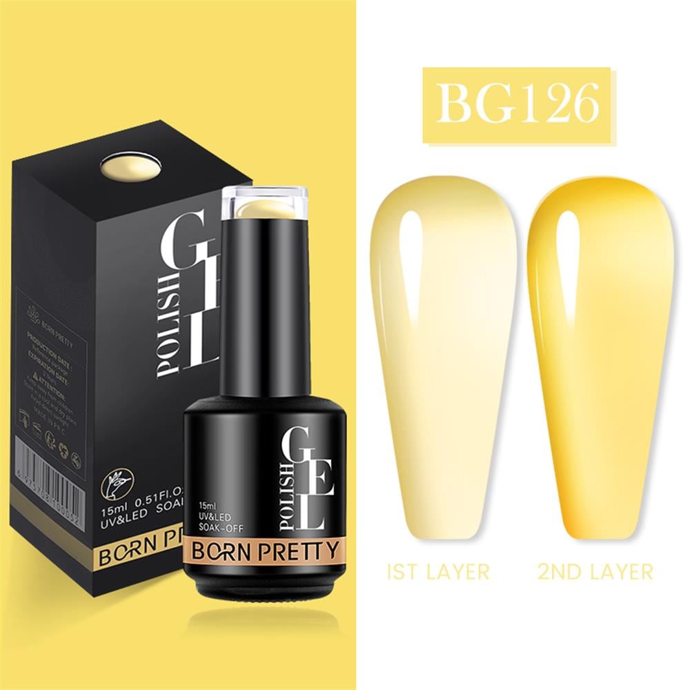 BORN PRETTY PRO JELLY NUDE GEL  15 ML YARI SAYDAM  KALICI OJE BG126