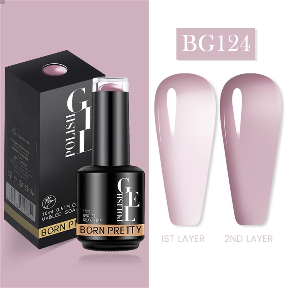 BORN PRETTY PRO JELLY NUDE GEL  15 ML YARI SAYDAM  KALICI OJE BG124