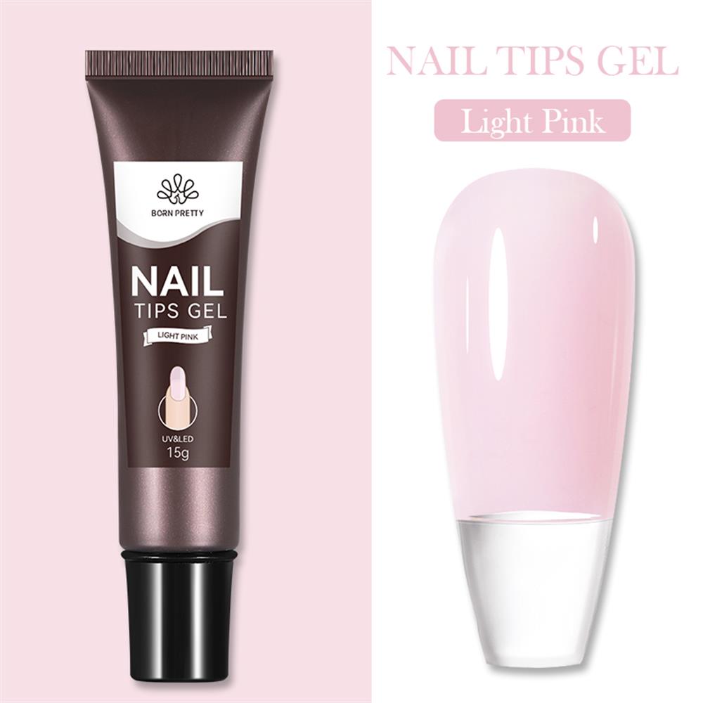 BORN PRETTY PRO SOLID TIPS YAPIŞTIRICISI JELLY NUDE COLORS (TÜP FORM ) 15GR LIGHT PINK 