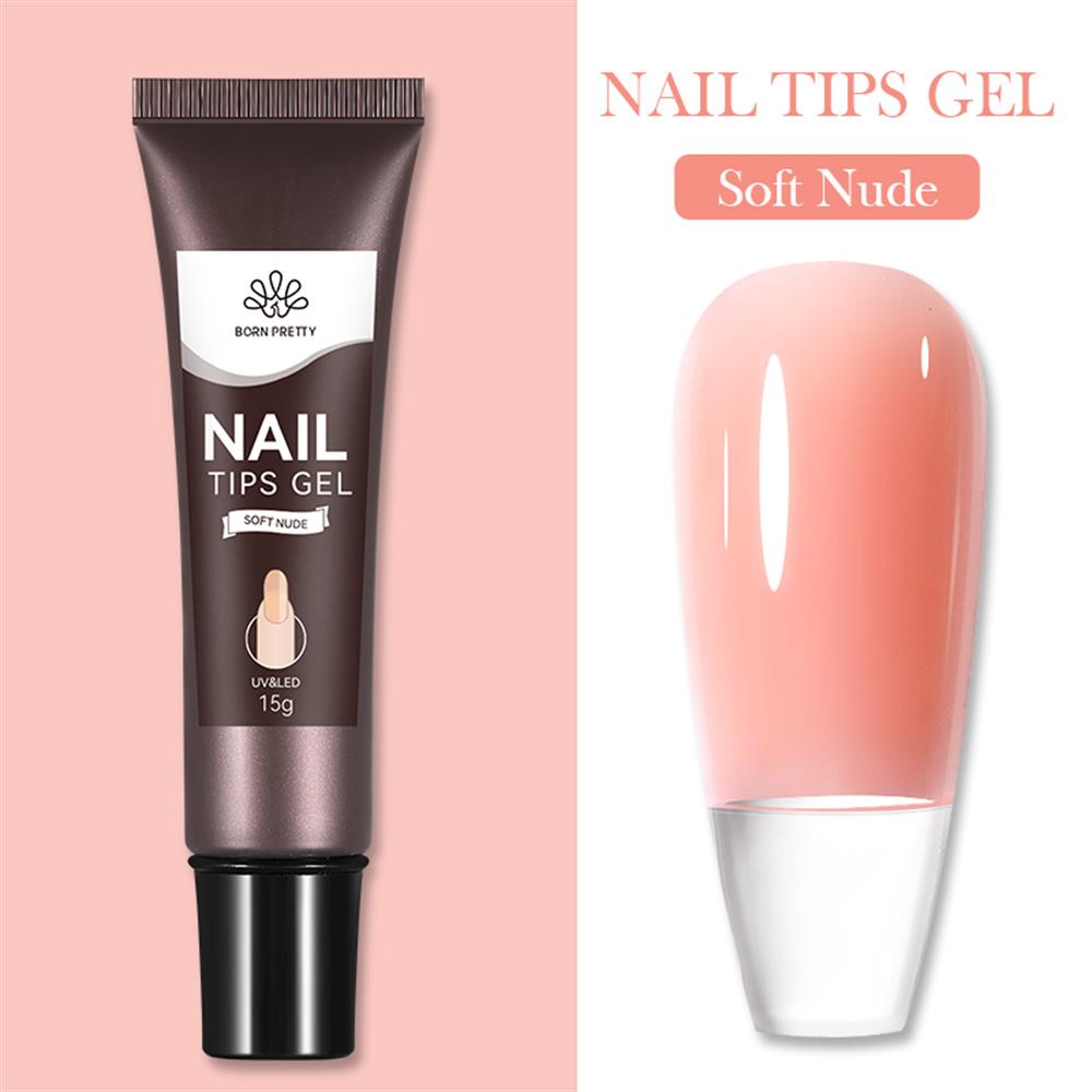 BORN PRETTY PRO SOLID TIPS YAPIŞTIRICISI JELLY NUDE COLORS (TÜP FORM ) 15GR SOFT NUDE