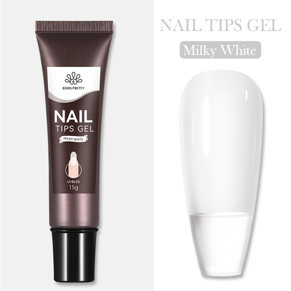 BORN PRETTY PRO SOLID TIPS YAPIŞTIRICISI JELLY NUDE COLORS (TÜP FORM ) 15GR MILKY WHITE
