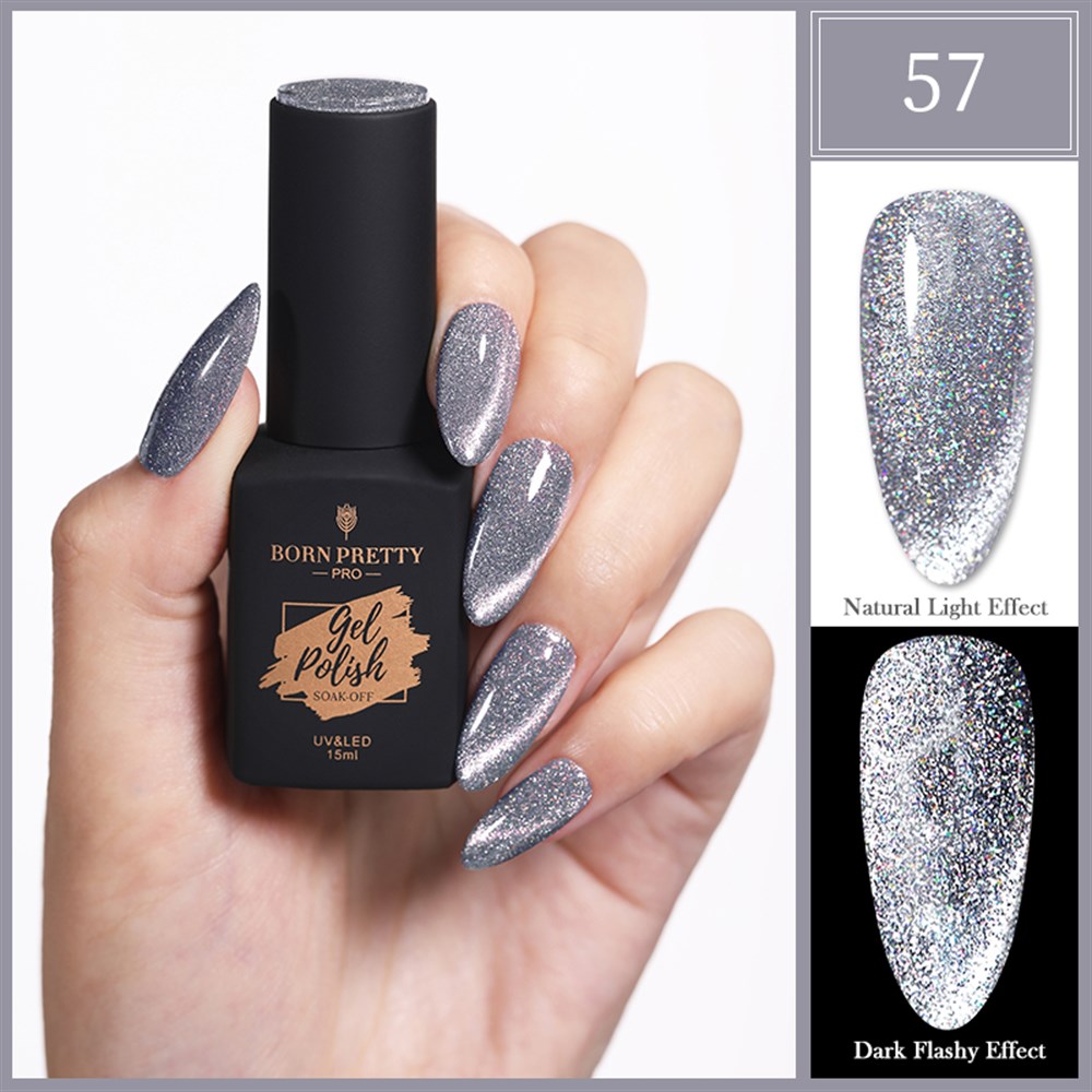 BORN PRETTY PRO TRUBUTY SERİSİ 15 ML REFFLEKTÖRLÜ KEDİ GÖZÜ MANYETİK (REFLECTIVE CAT EYE MAGNETIC) KALICI OJE 57