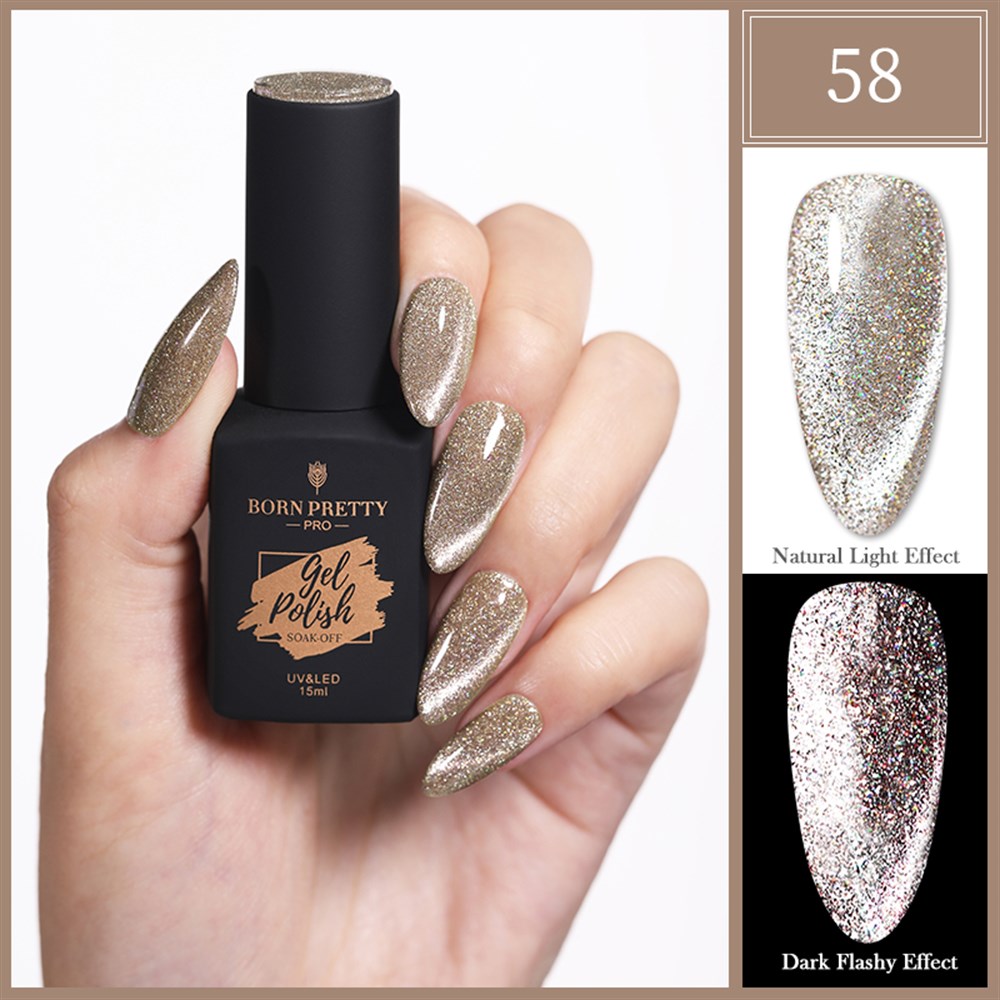 BORN PRETTY PRO TRUBUTY SERİSİ 15 ML REFFLEKTÖRLÜ KEDİ GÖZÜ MANYETİK (REFLECTIVE CAT EYE MAGNETIC) KALICI OJE 58