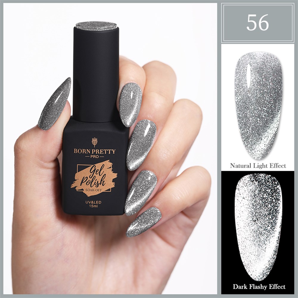 BORN PRETTY PRO TRUBUTY SERİSİ 15 ML REFFLEKTÖRLÜ KEDİ GÖZÜ MANYETİK (REFLECTIVE CAT EYE MAGNETIC) KALICI OJE 56