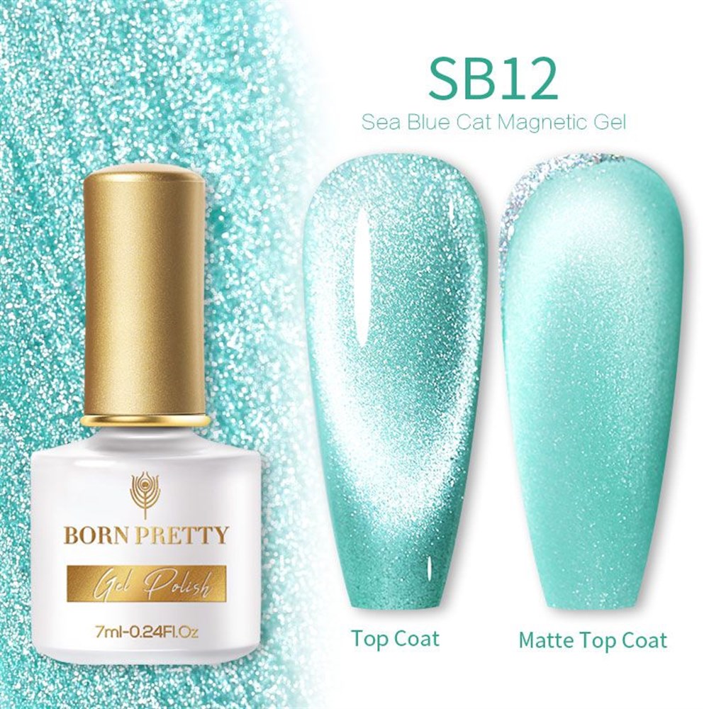 BORN PRETTY SEA BLUE CAT MAGNETIC GEL (KEDİ GÖZÜ KALICI OJE ) SB12