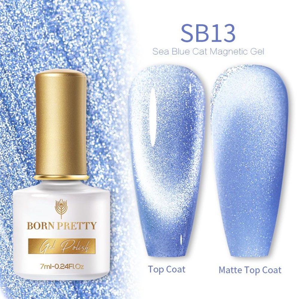BORN PRETTY SEA BLUE CAT MAGNETIC GEL (KEDİ GÖZÜ KALICI OJE ) SB13
