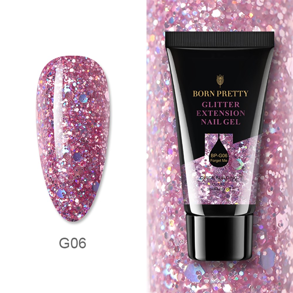 BORN PRETTY SİMLİ PULLU PARLAK POLY GEL 06