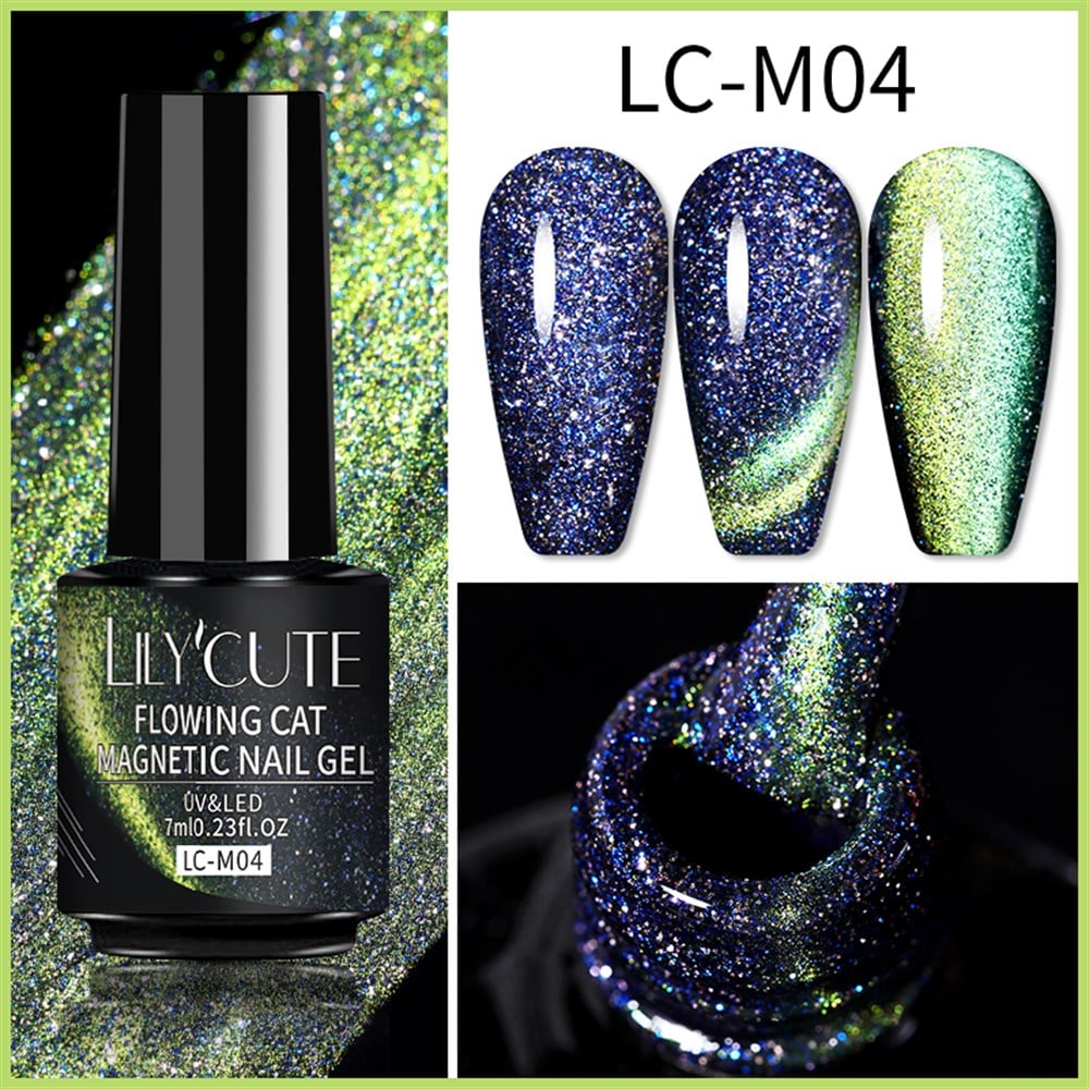 Lily'Cute 7ml Flowing Cat Magnetic UV Nail Gel ( Kedi Gözü Kalıcı oje ) LC-M04