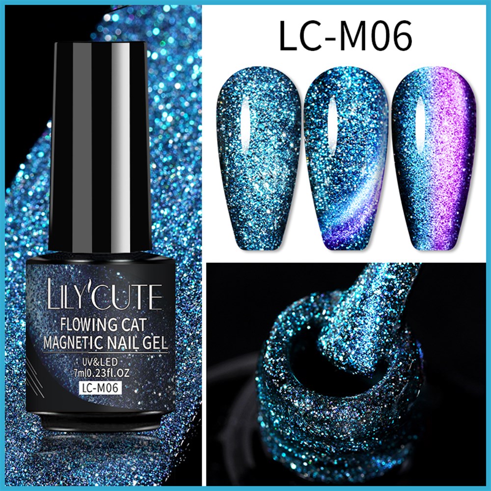 Lily'Cute 7ml Flowing Cat Magnetic UV Nail Gel ( Kedi Gözü Kalıcı oje ) LC-M06