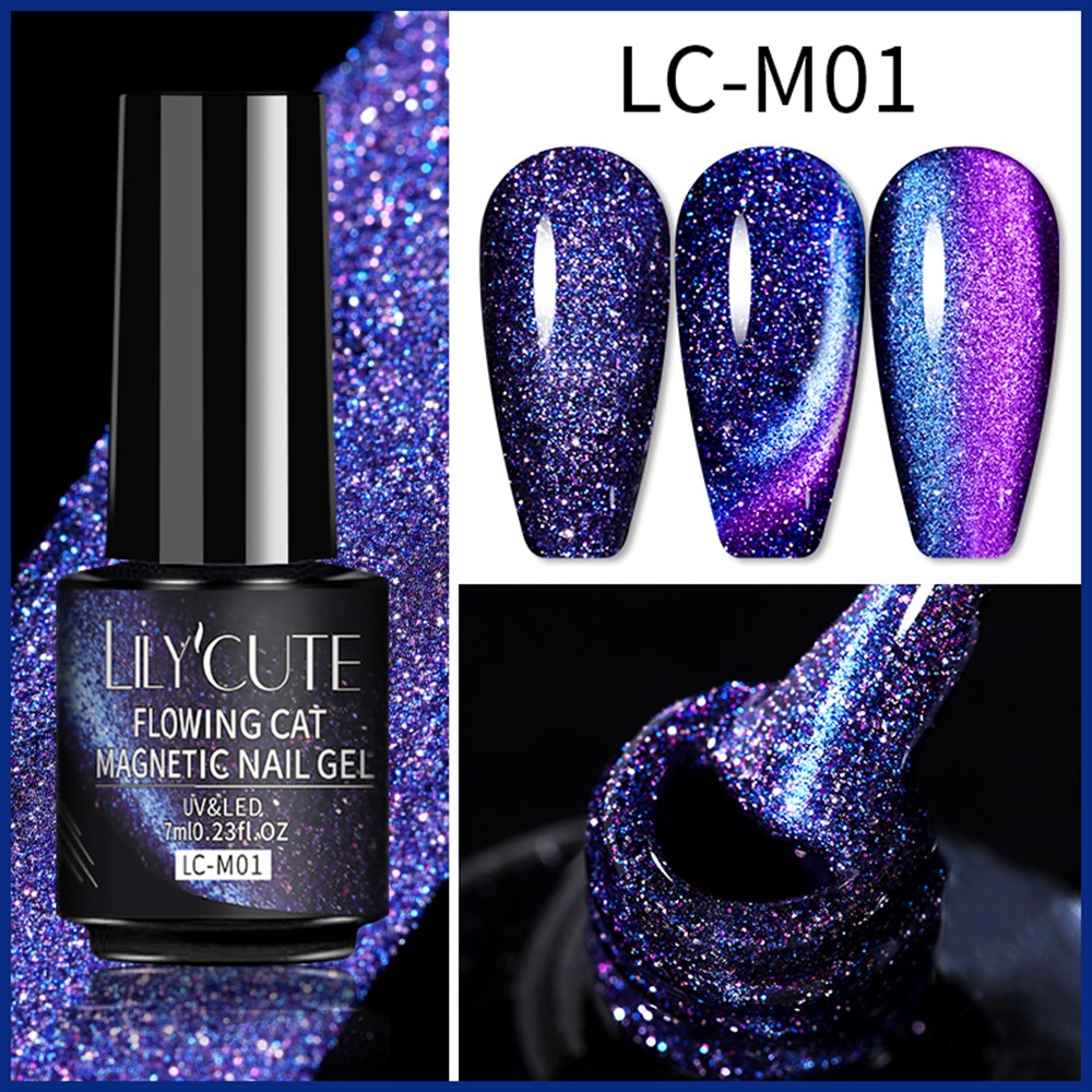 Lily'Cute 7ml Flowing Cat Magnetic UV Nail Gel ( Kedi Gözü Kalıcı oje )