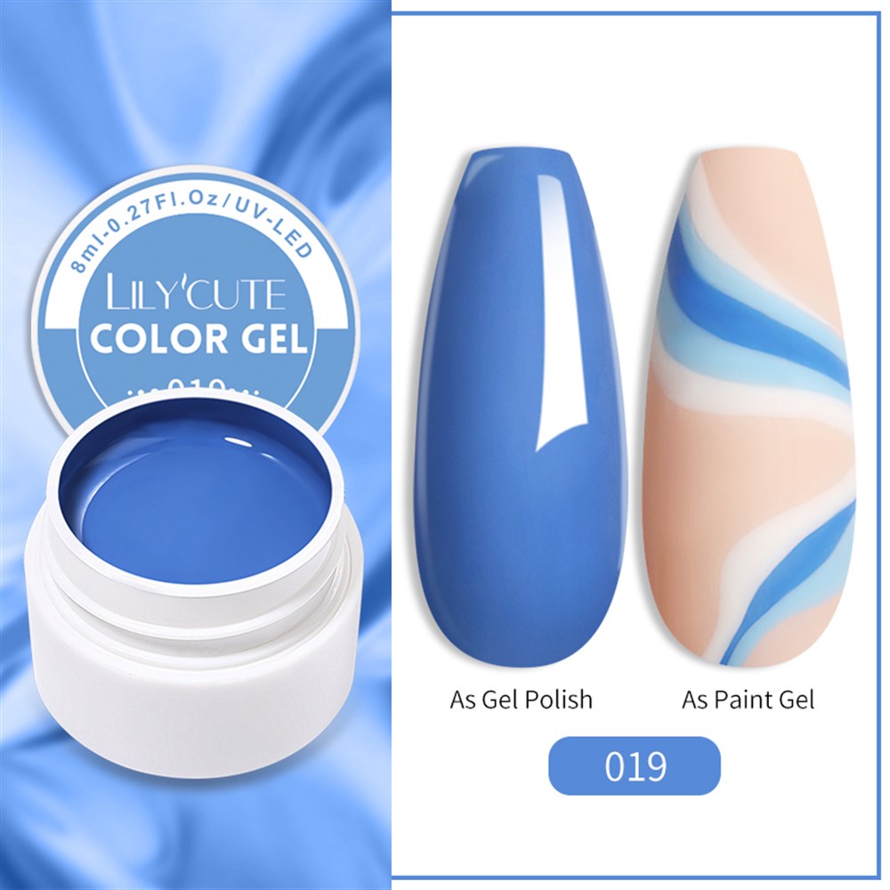 LILY'CUTE 8 ML UV COLOR GEL ( KAP UV KALICI OJE&PAINTING GEL ) 019