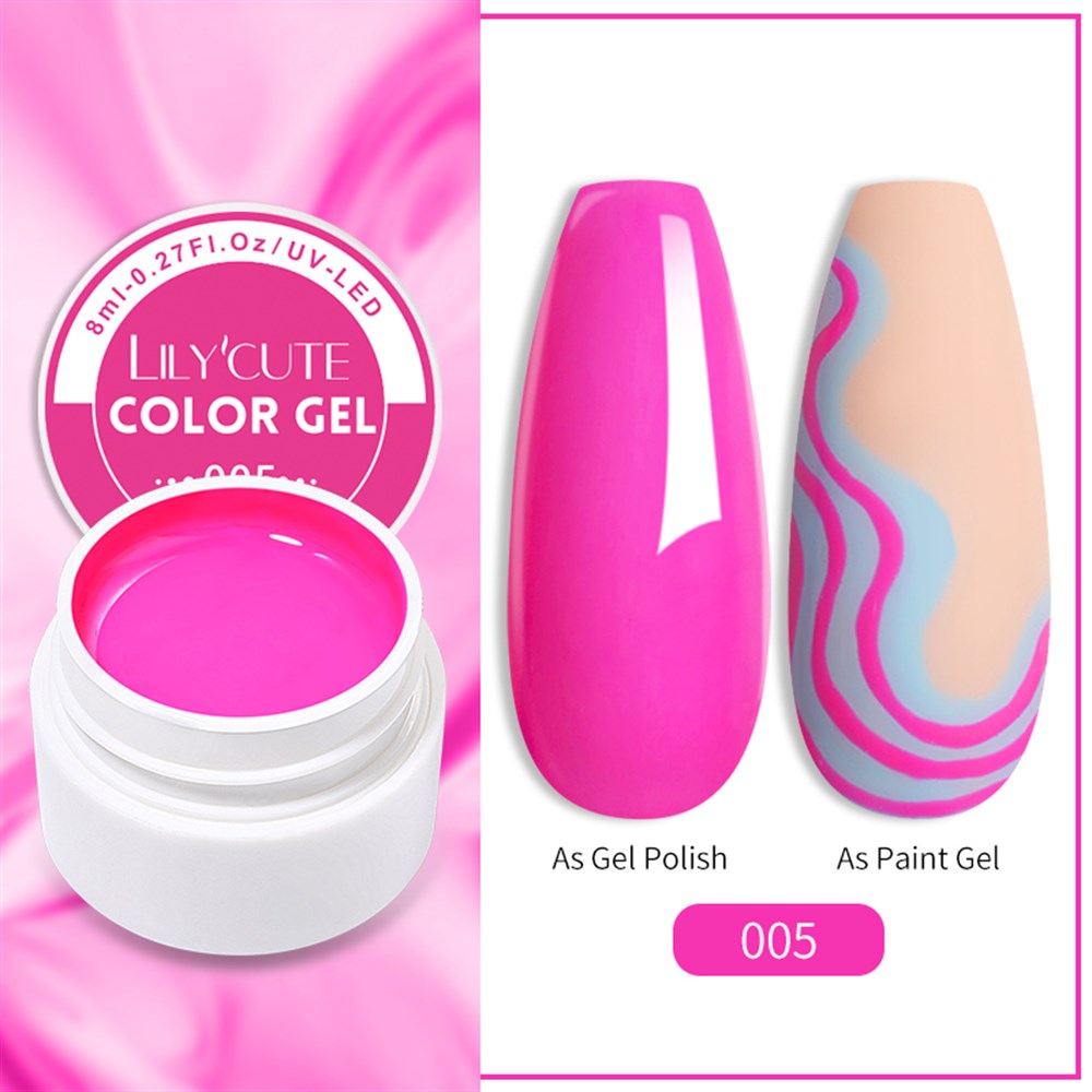 LILY'CUTE 8 ML UV COLOR GEL ( KAP UV KALICI OJE&PAINTING GEL ) 005