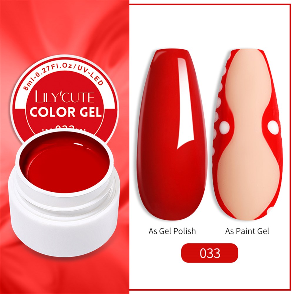 LILY'CUTE 8 ML UV COLOR GEL ( KAP UV KALICI OJE&PAINTING GEL ) 033