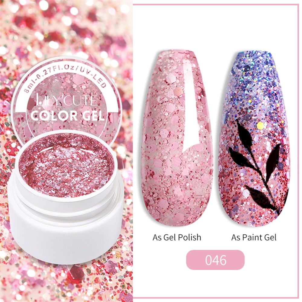 LILY'CUTE 8 ML UV COLOR GEL ( KAP UV KALICI OJE&PAINTING GEL ) 046