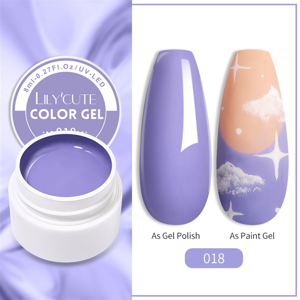 LILY'CUTE 8 ML UV COLOR GEL ( KAP UV KALICI OJE&PAINTING GEL ) 018