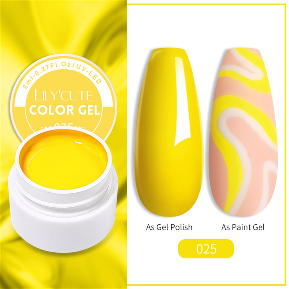 LILY'CUTE 8 ML UV COLOR GEL ( KAP UV KALICI OJE&PAINTING GEL ) 025