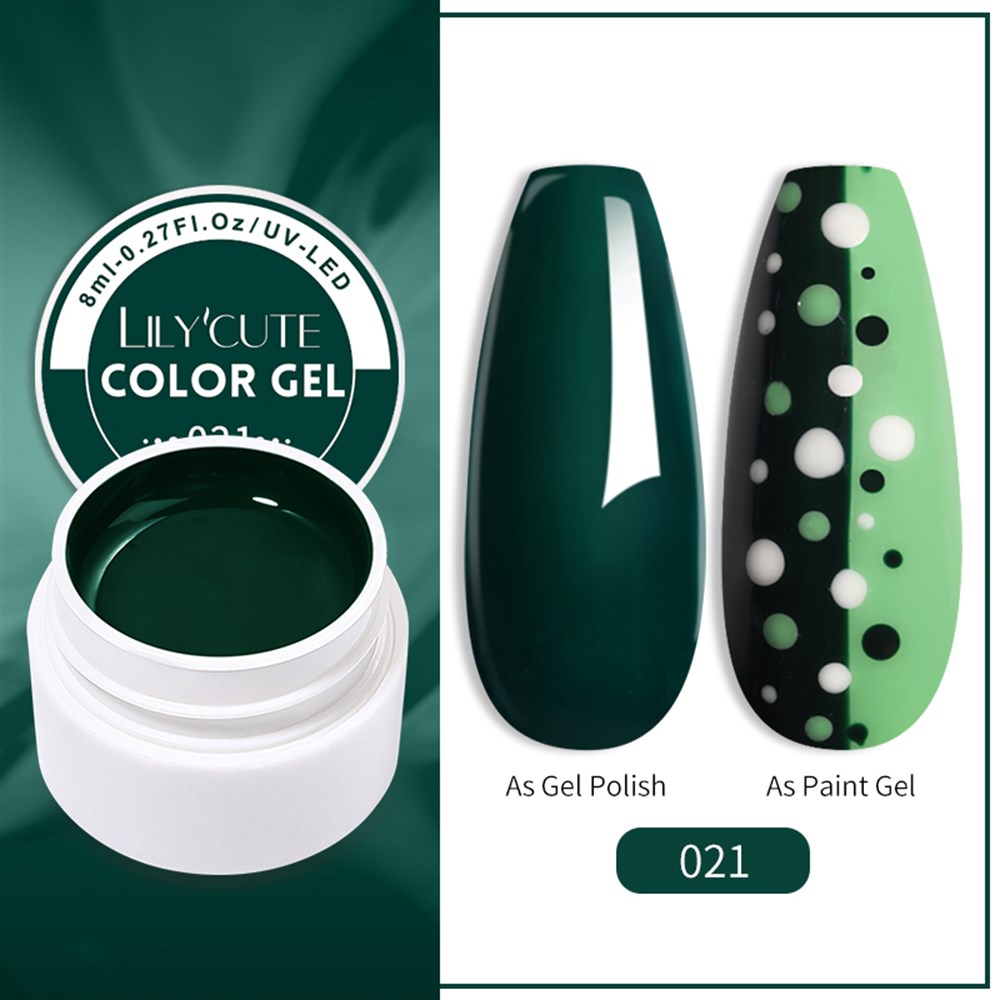 LILY'CUTE 8 ML UV COLOR GEL ( KAP UV KALICI OJE&PAINTING GEL ) 021