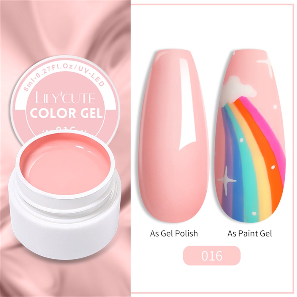 LILY'CUTE 8 ML UV COLOR GEL ( KAP UV KALICI OJE&PAINTING GEL ) 016