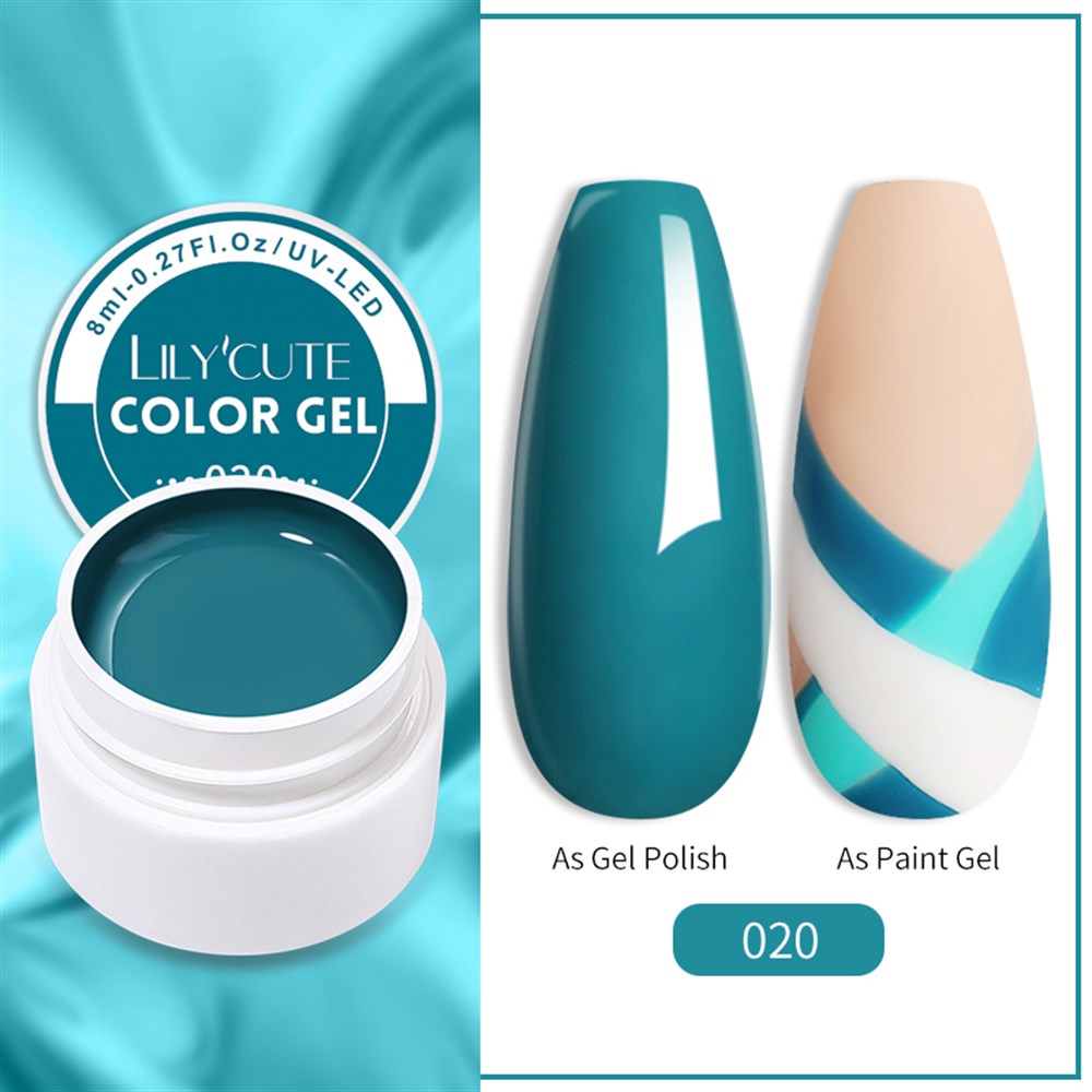 LILY'CUTE 8 ML UV COLOR GEL ( KAP UV KALICI OJE&PAINTING GEL ) 020