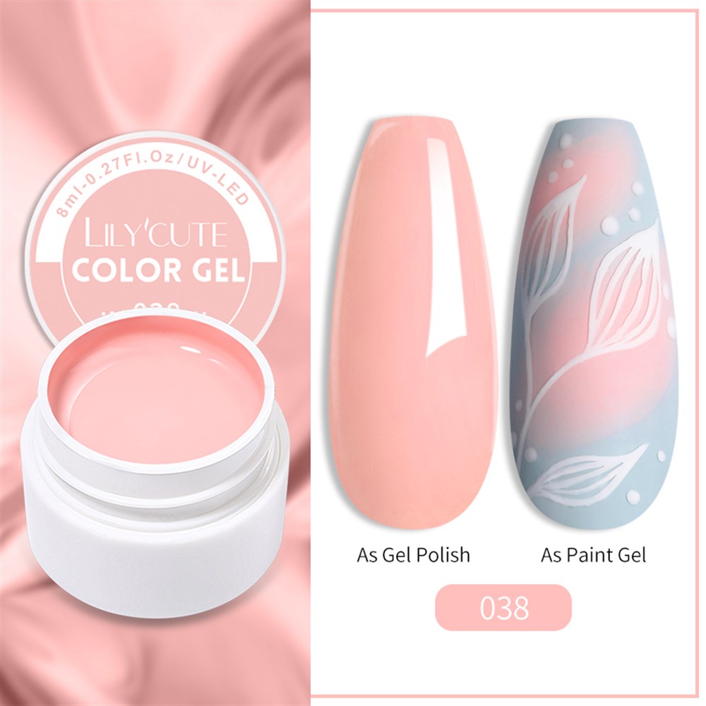 LILY'CUTE 8 ML UV COLOR GEL ( KAP UV KALICI OJE&PAINTING GEL ) 038