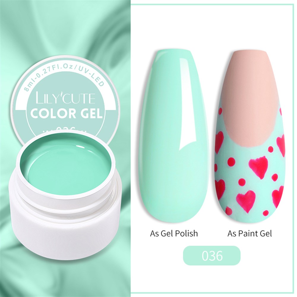 LILY'CUTE 8 ML UV COLOR GEL ( KAP UV KALICI OJE&PAINTING GEL ) 036