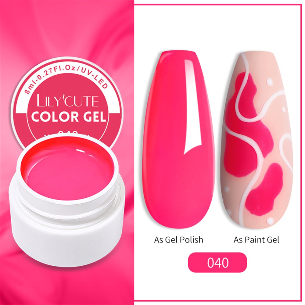 LILY'CUTE 8 ML UV COLOR GEL ( KAP UV KALICI OJE&PAINTING GEL ) 040