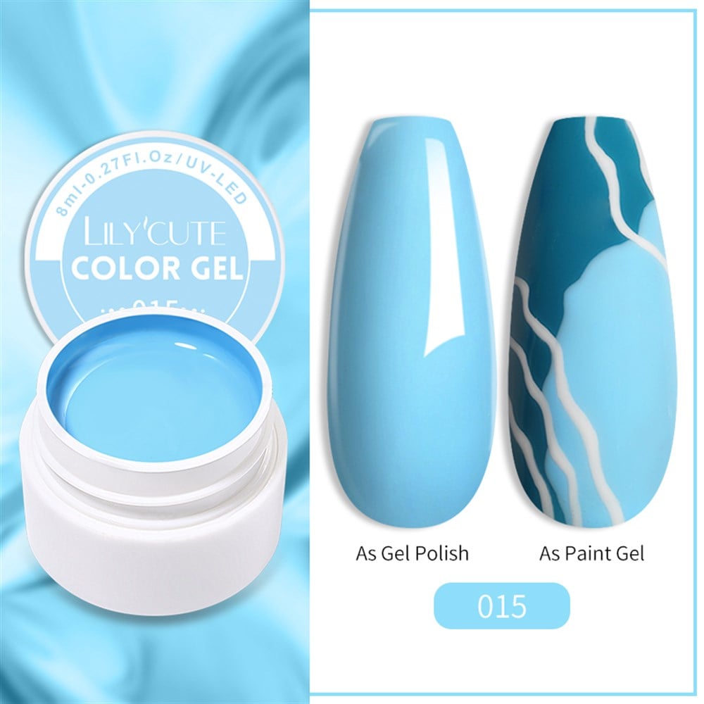 LILY'CUTE 8 ML UV COLOR GEL ( KAP UV KALICI OJE&PAINTING GEL ) 015